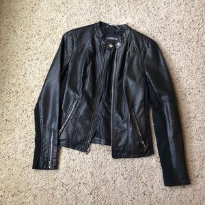Black leather jacket